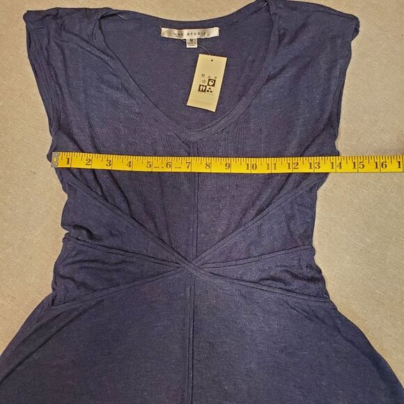 Max Studio NWT Heather Navy Sleeveless Dress Size M - Picture 3 of 9